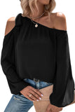 Knotted Asymmetric Off Shoulder Blouse