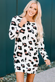 Leopard Long Sleeve Mini Dress