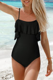 Ruffle Off-shoulder One-piece Swimwear