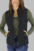 Zip-up Side Pockets Puffer Vest