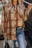 Plaid Pocket Buttoned Long Sleeve Shirt