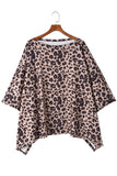 Print Loose Cape Tunic Top