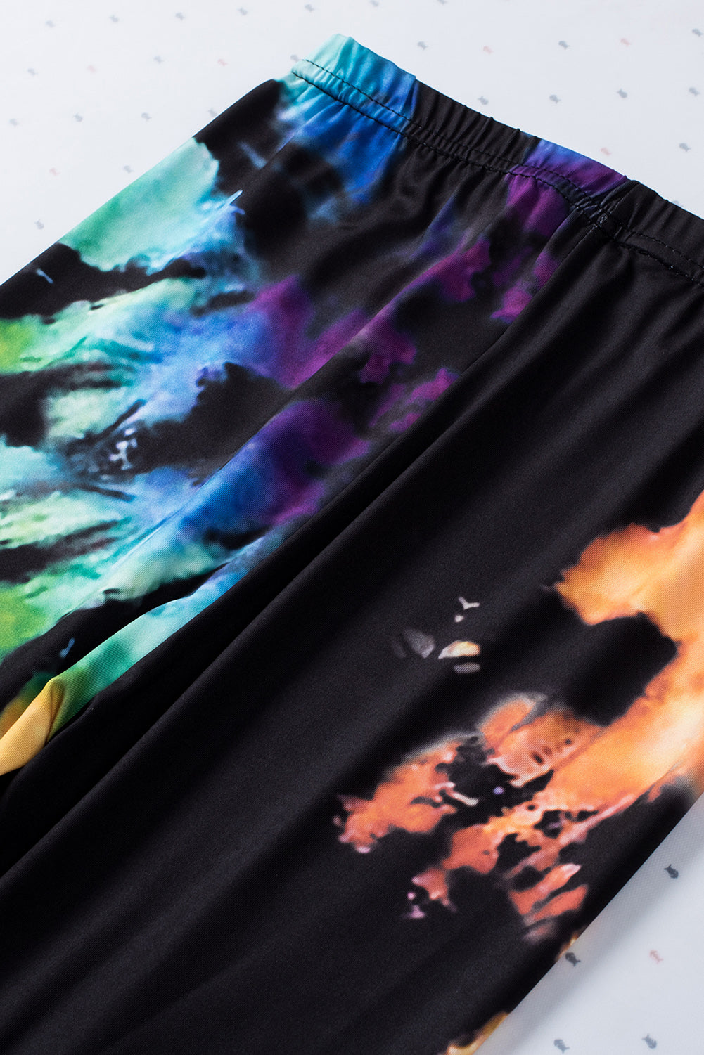 Tie Dye multicolore évider les leggings de vêtements de sport de remise en forme