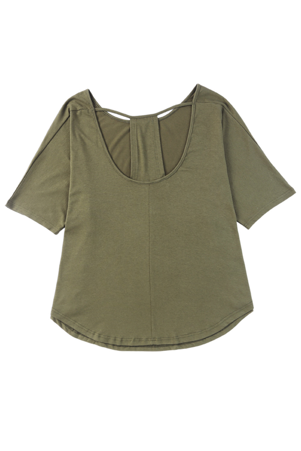 Plus Size Hollow-out Back Slouchy Tee