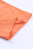 Jean large taille haute orange délavé à l'acide 