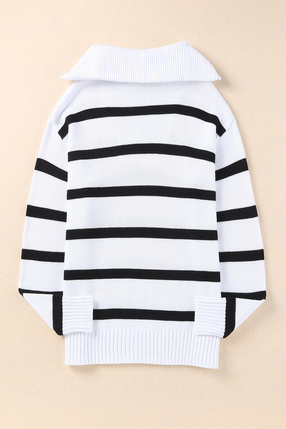 Sailor Collar Striped Knit Pullover Sweater