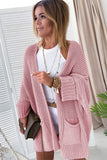 Oversized Fold Over Sleeve Sweater Cardigan