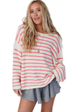 Striped Drop Shoulder Oversized Sweater