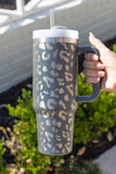 Leopard Print 40OZ Stainless Steel Portable Cup with Handle