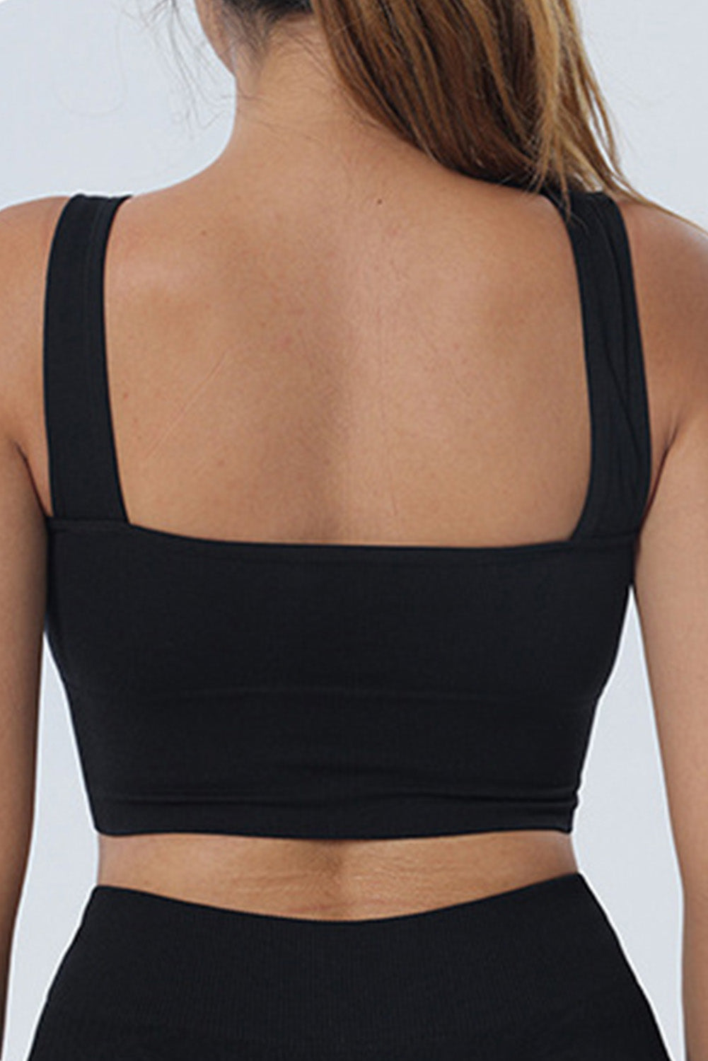 Seamless U Neck Sleeveless Cropped Yoga Top