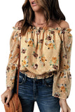 Bell Sleeves Floral Crop Top