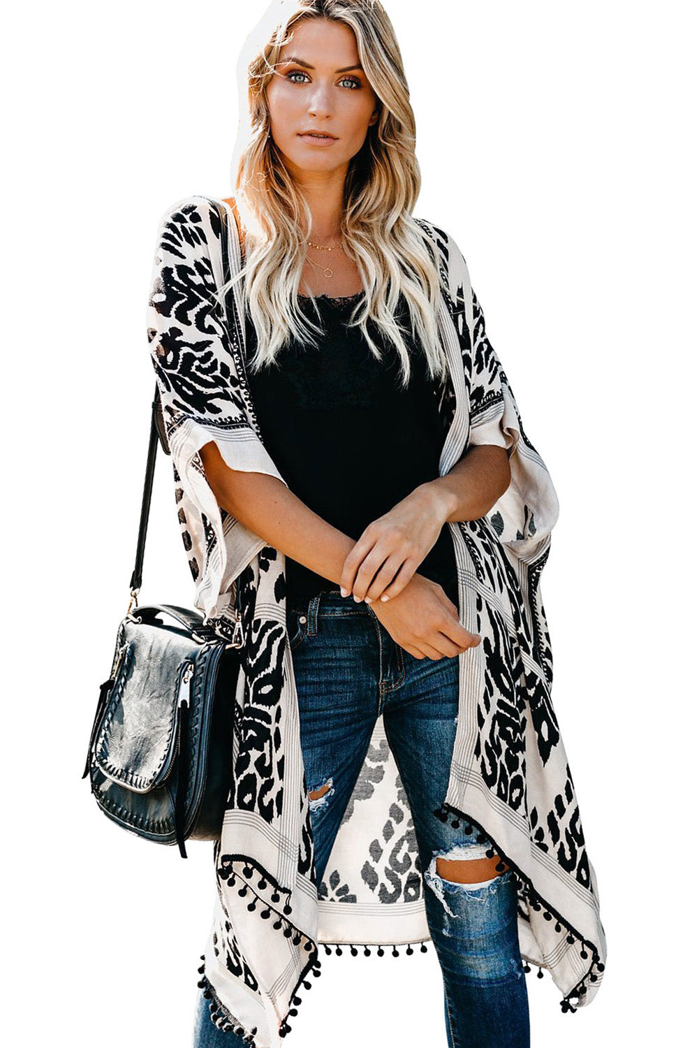 Prowess Pom Pom Kimono