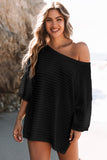 Textured Knit Drop Shoulder Tee