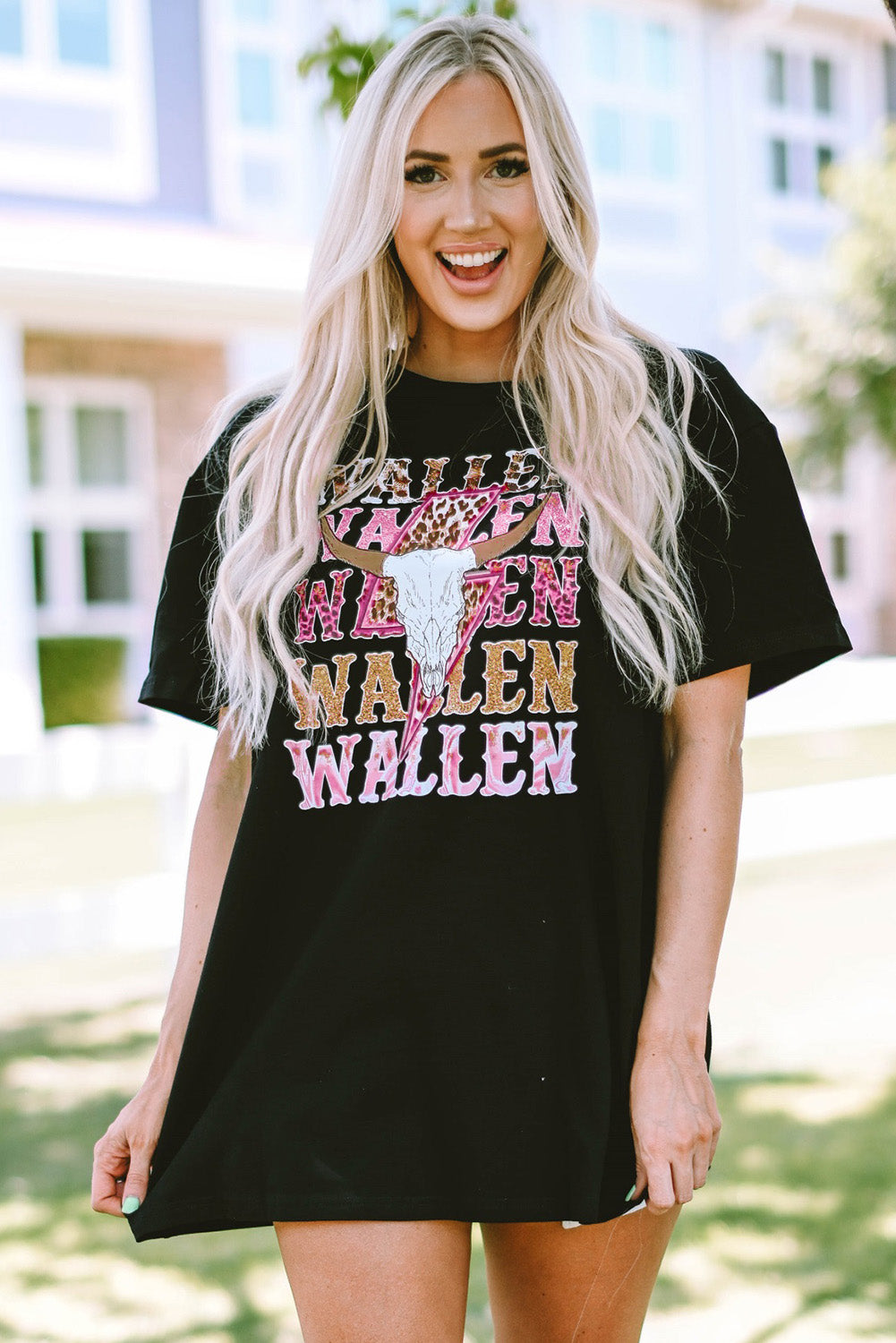 WALLEN Cowskull Graphic Oversized Tee