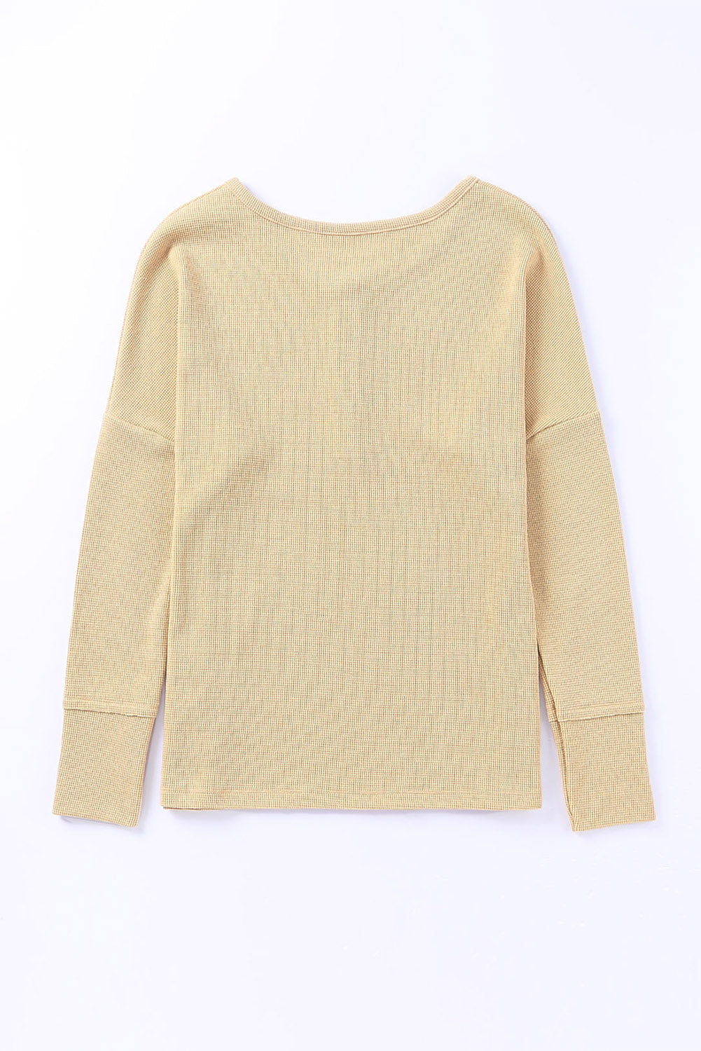 Waffle Knit Henley Top