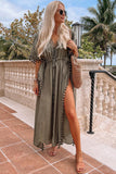 Crochet Tassel Thigh High Split Beach Cover Up