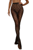 Polka Dot High Waist Fishnet Pantyhose