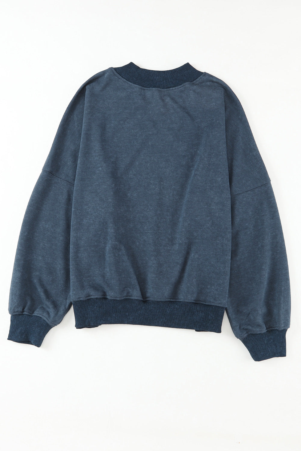 Orange Drop Shoulder Crew Neck Pullover Sweatshirt