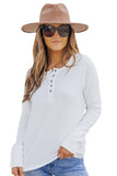 Waffle Knit Henley Top