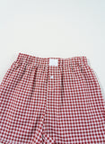 Red Plaid Gingham Printed High Waist Shorts