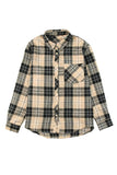 Plaid Pocket Buttoned Long Sleeve Shirt