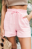 Drawstring Waist Pocketed Lounge Shorts