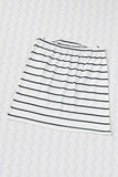 White Striped Strapless Bandeau Tank