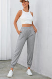 Smocked High Waist Jogger Pants