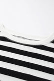 Stripe Drop Shoulder Striped Pullover Sweatshirt