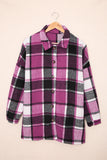 Plaid Print Buttoned Shirt Jacket