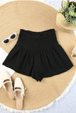 Smocked High Waist Plus Crinkle Shorts