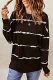 Striped Abstract Long Sleeve Casual Sweatshirt