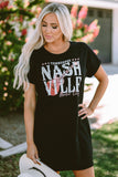 Robe t-shirt tendance noire Nashville Music Festival