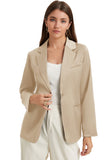 Pocketed Single Button Lapel Neck Blazer