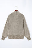 Gray Textured Knit Pocketed Duster Cardigan