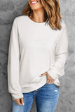 Plain Crew Neck Long Sleeve Top