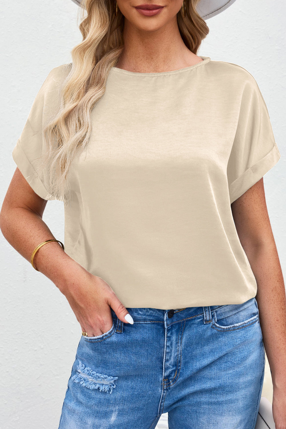 Solid Color Short Sleeve T Shirt