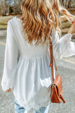 Bell Sleeves Crochet Insert Blouse