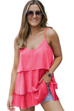 Ruffle Tiered Spaghetti Strap Tank Top