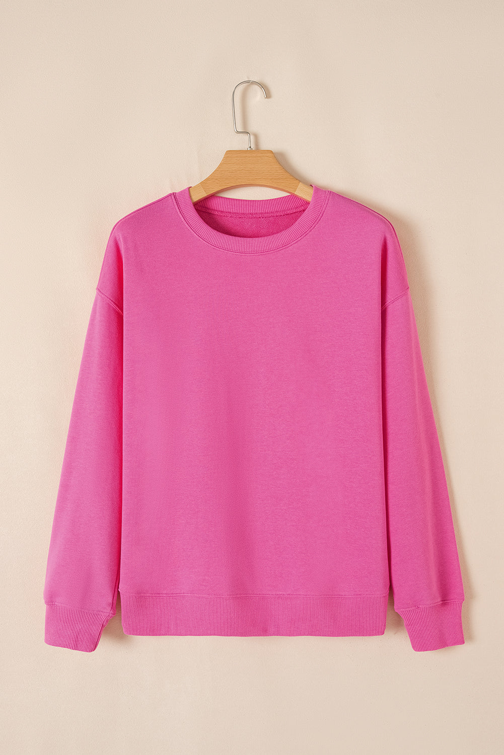 Bonbon Solid Classic Crewneck Pullover Sweatshirt