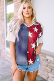 Red American Flag Stars and Stripes Tank Top