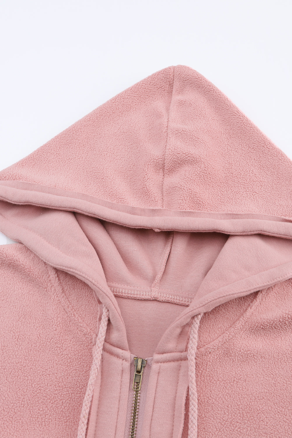 Flap Pocket Drawstring Hood Zip Up Jacket