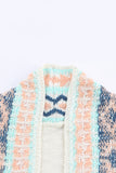 Aztec Print Open Front Cardigan