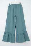 High Waist Ruffled Wide-Leg Pants