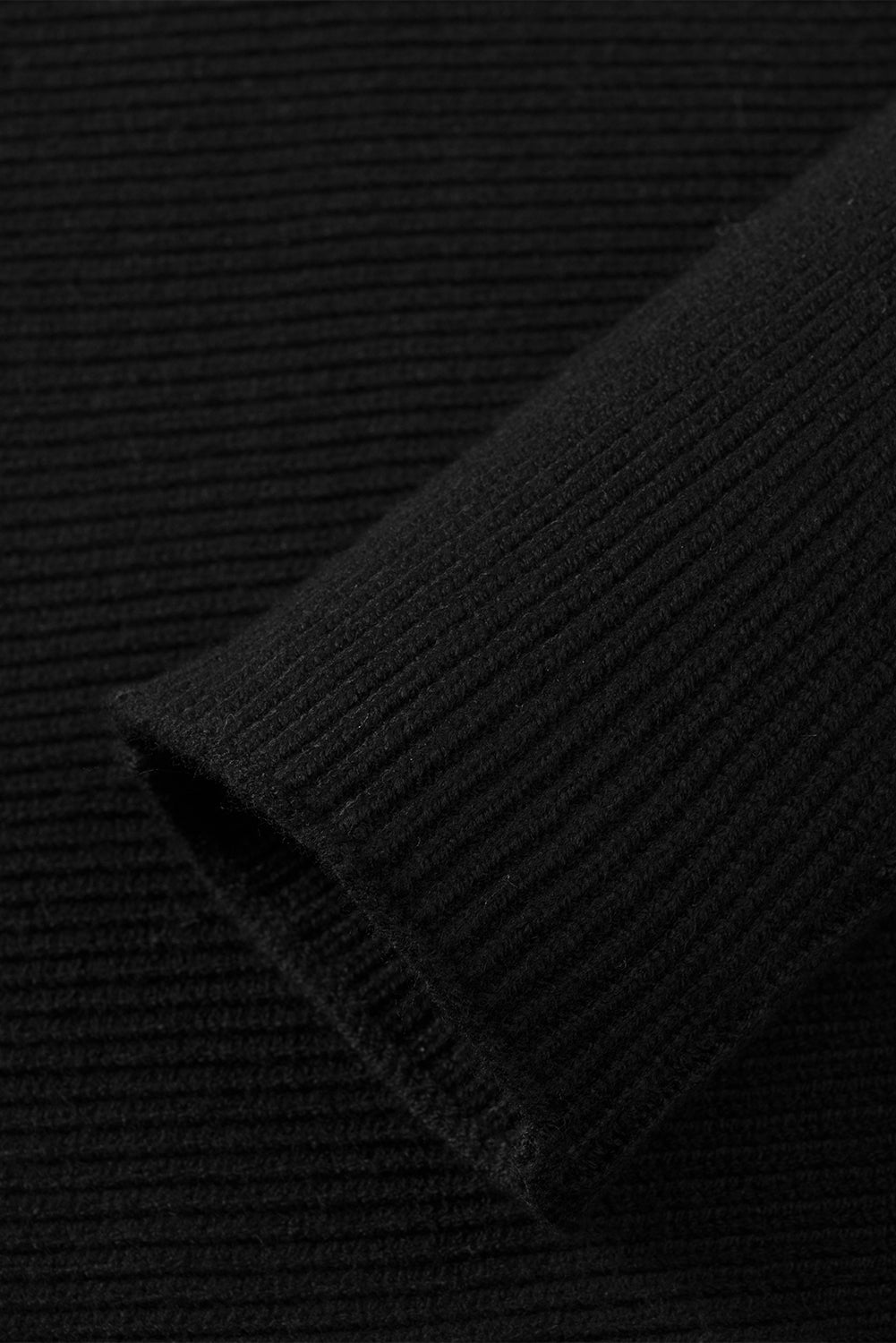 Pull en tricot à manches longues rayé noir