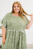 Plus size Leopard Tassel Dress