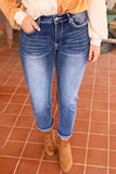 Embroidered Cow Straight Leg Jeans