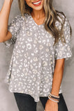 Leopard Spots Print Loose T Shirt