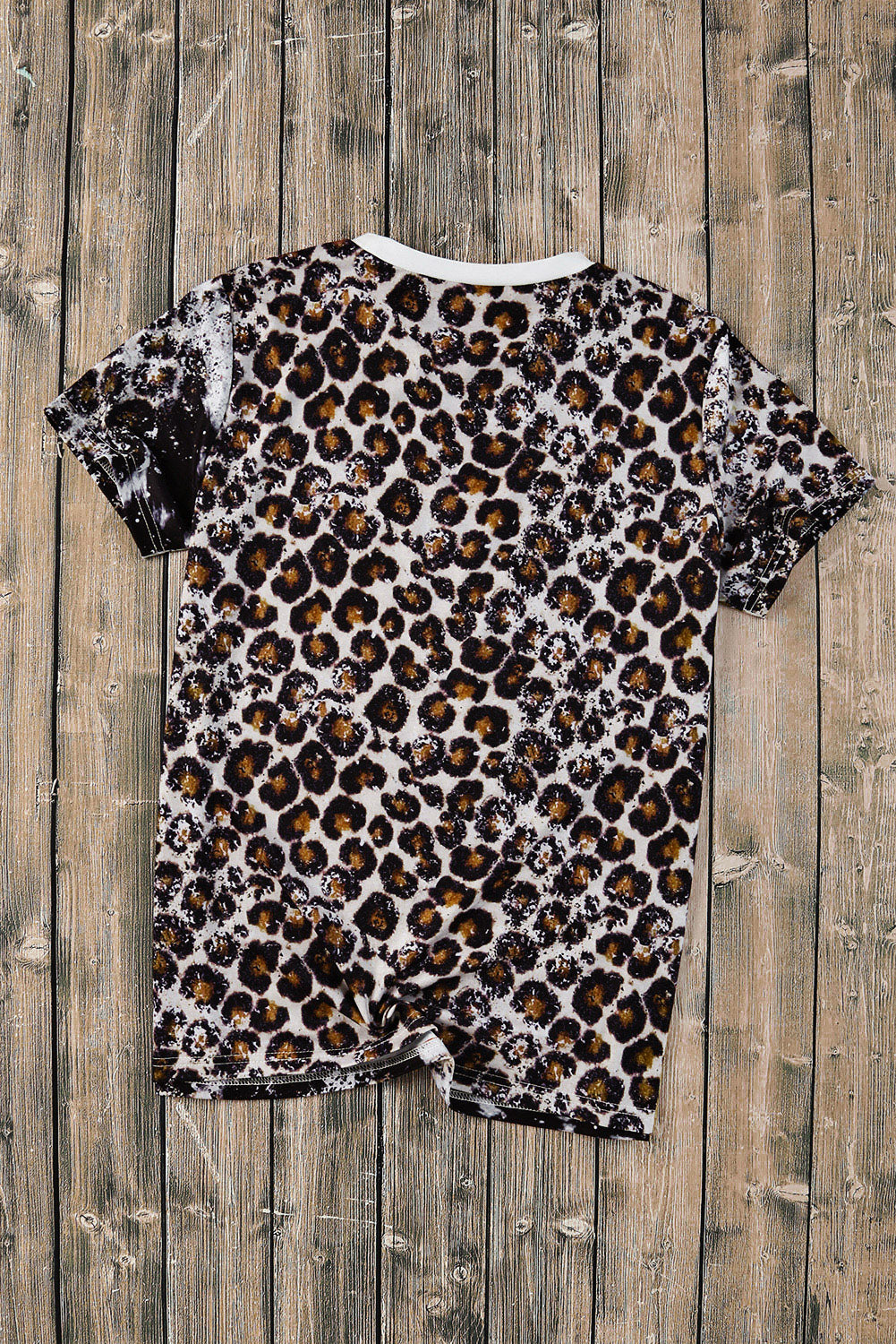 Mix Animal Print Bleached T Shirt