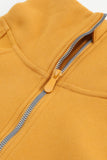 Ensemble de sport jaune avec sweat-shirt et pantalon de survêtement à demi-zip 